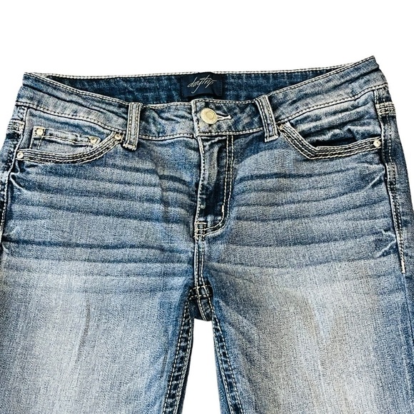 Buckle Daytrip Virgo Stretch Capri Jean. Flap Back Pockets. Blue Size 6 #1063 - Picture 3 of 6